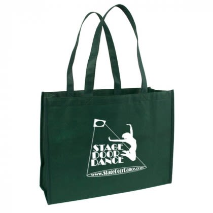 Hunter Green Eco-Friendly Medium Shopping Bag | Budget Wholesale Non-Woven Tote Bags | Bulk Discount Tote Bags